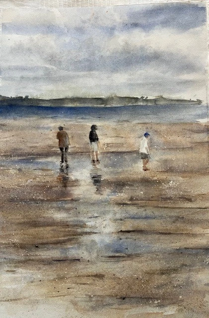 Bonnerup strand: akvarel